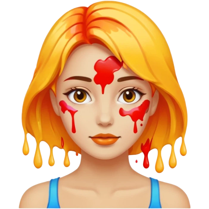 Woman splashed emoji