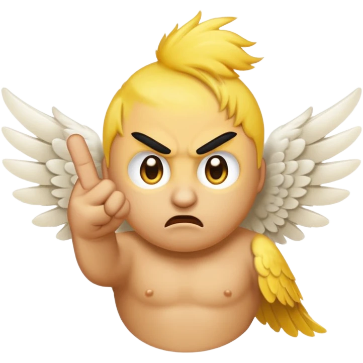 Make the angry emoji flicking off wings emoji