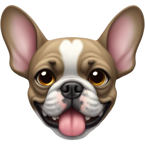 French bulldog heart emoji