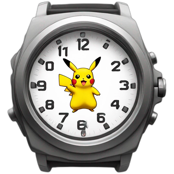 Pikachu montre son dos emoji