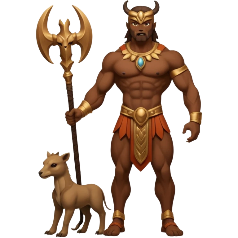 dios baal cuerpo completo con cabeza de animal emoji