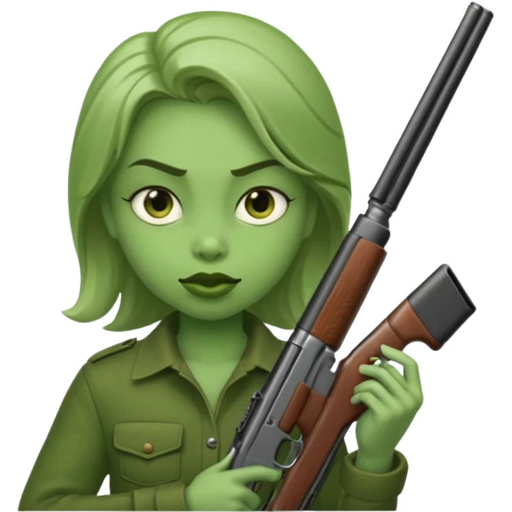 Вару персонаж комикса 13 карт с дробовиком  emoji