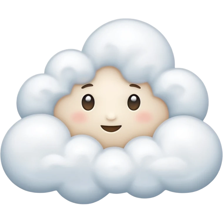 heaven cloud without face emoji