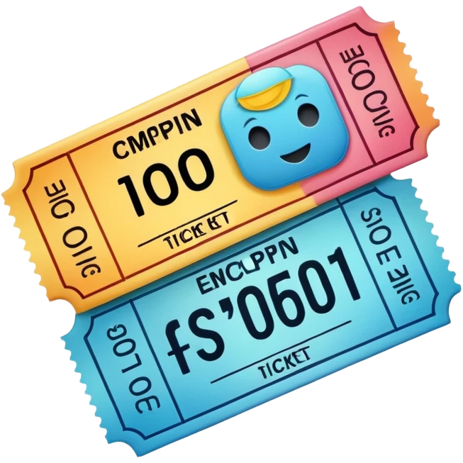 cartoon ca ticket emoji