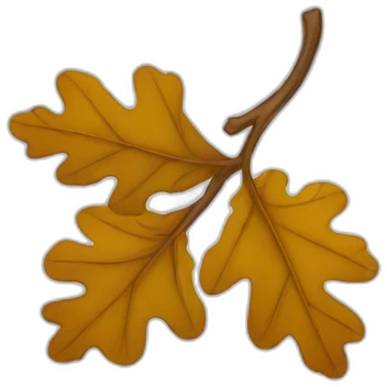 oak leaves falling off emoji