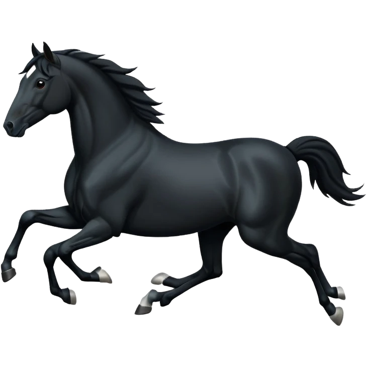 Black running horse emoji