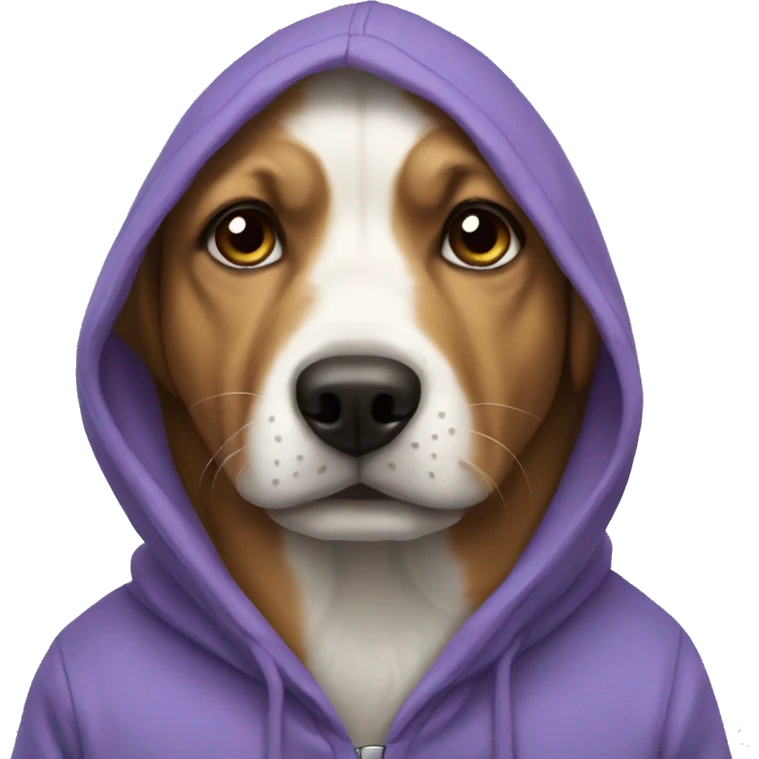 dog wearing a hoodie emoji