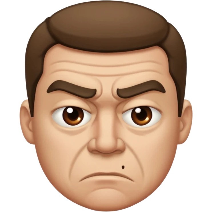 man with a disgusted face emoji