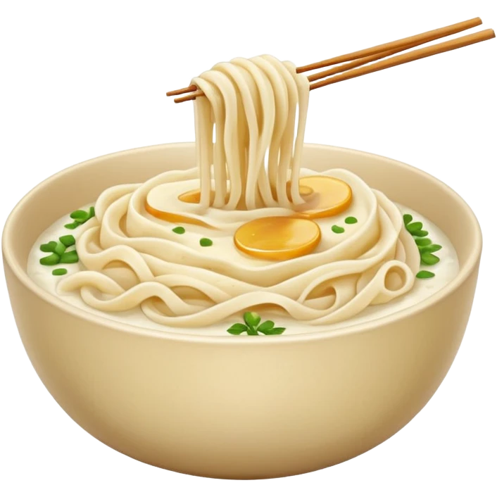 Rice noodles mixed with mashed potatoes emoji