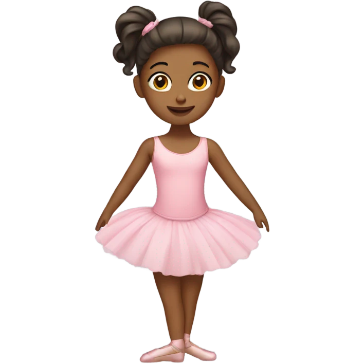 Young girl doing ballet emoji