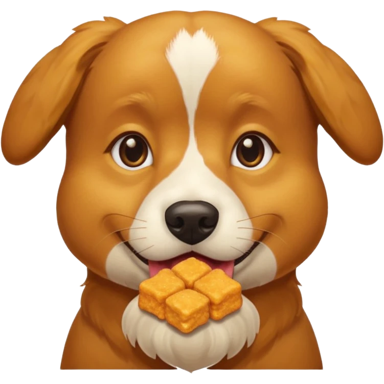 Chicken nuggets eating a dog  emoji