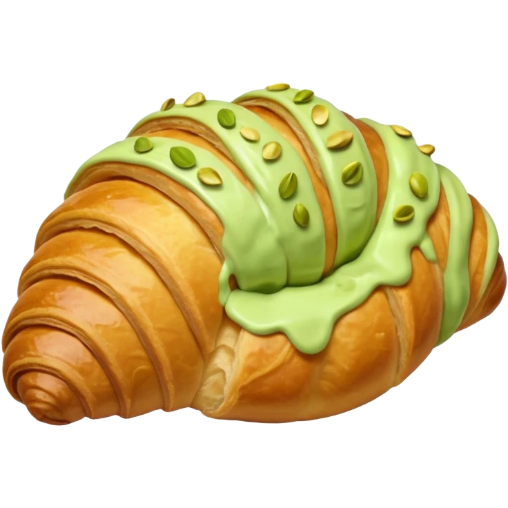 Croissant with green pistachio cream emoji