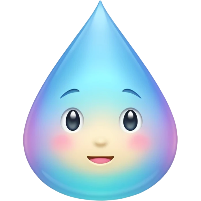 Pastel raindrop emoji