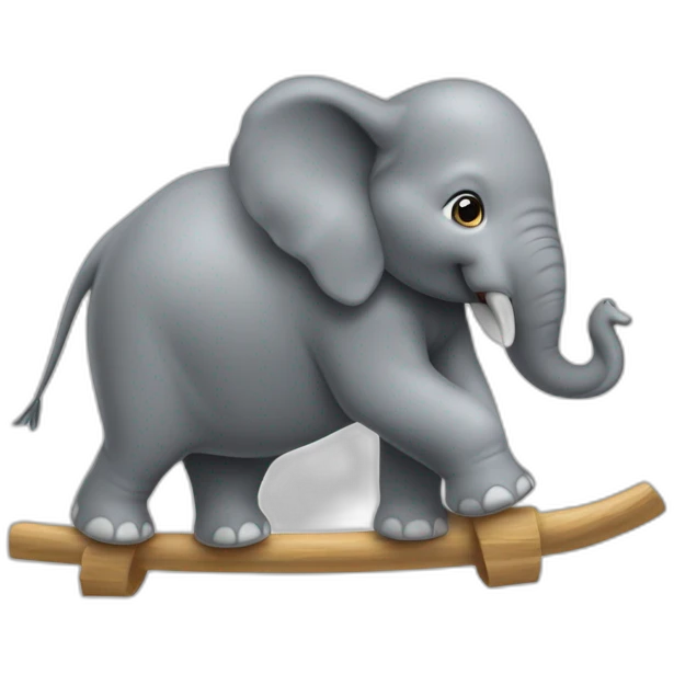 Un éléphant sur une balançoire emoji