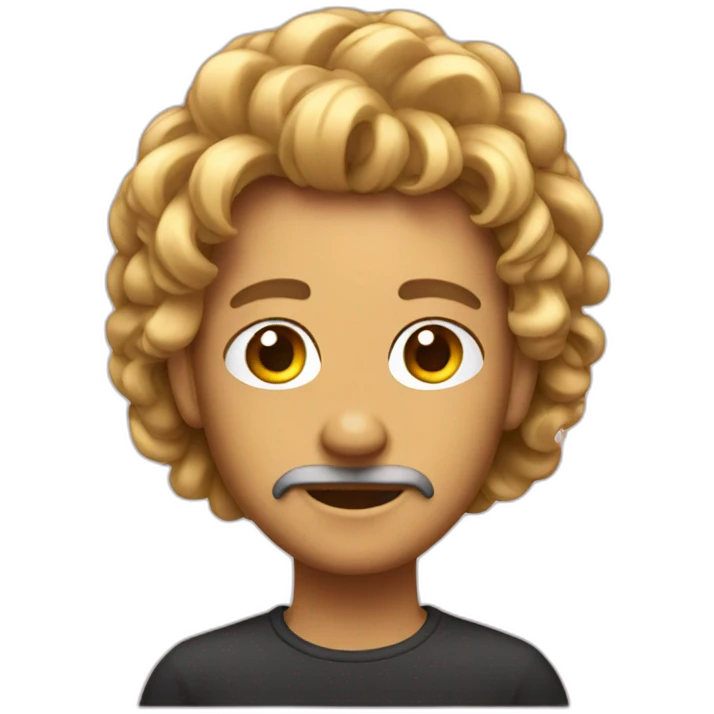 iPhone with hair emoji