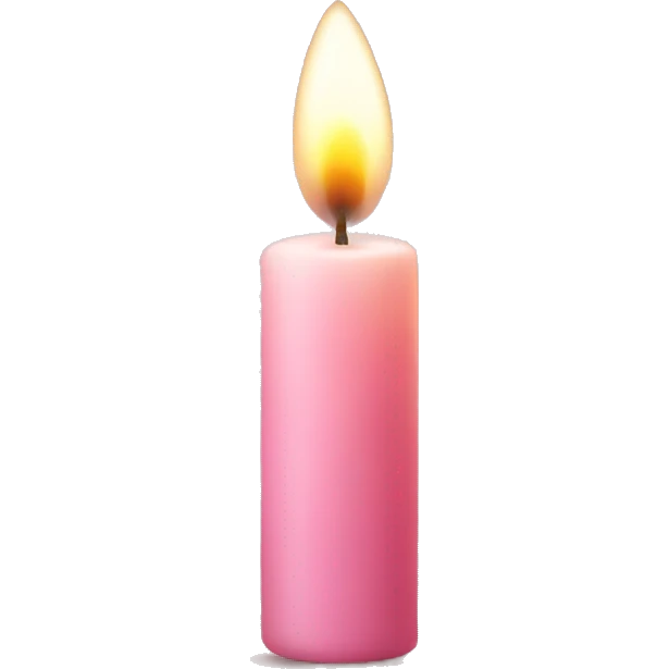 light pink candle emoji
