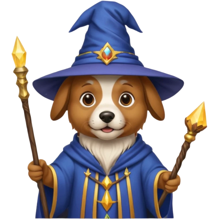 Dog wizard emoji