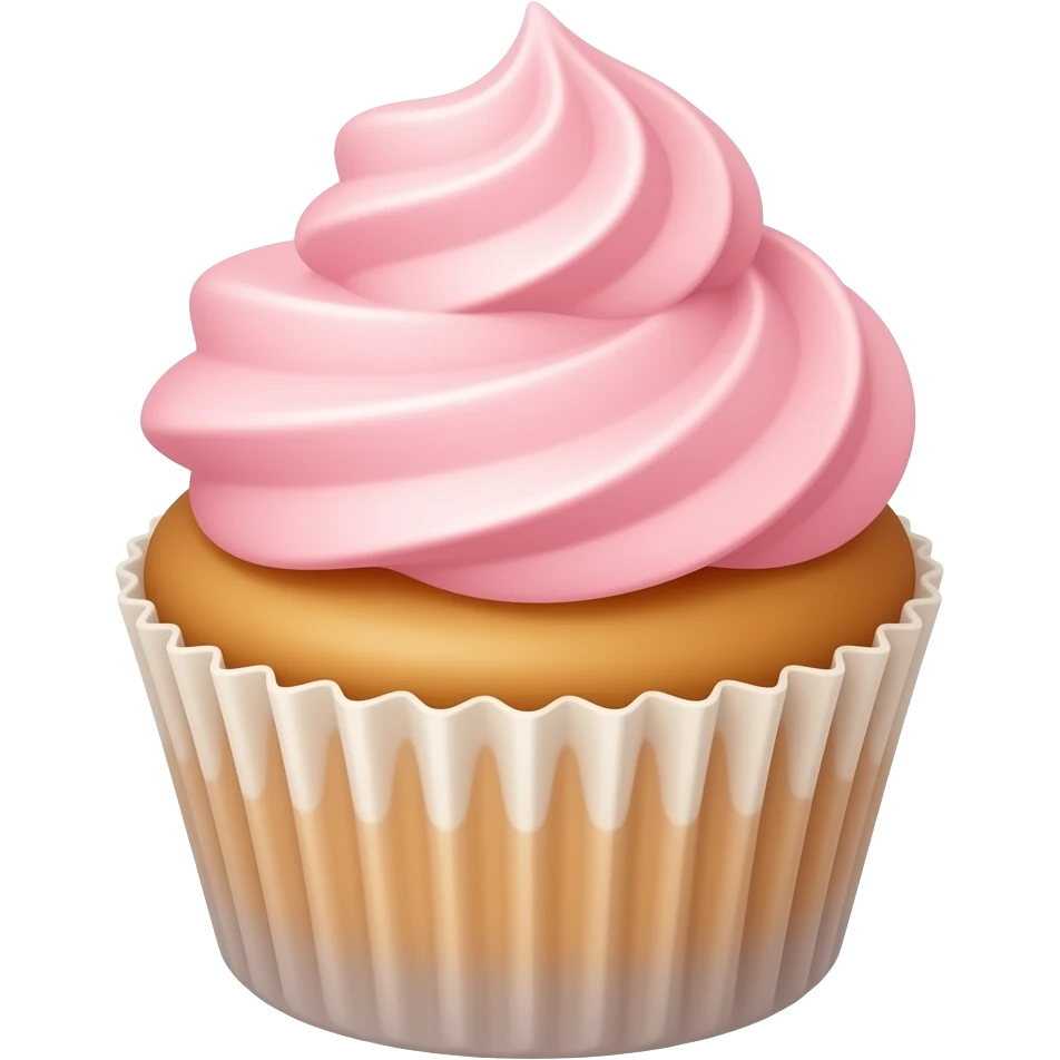 Cupcake with pink icing emoji