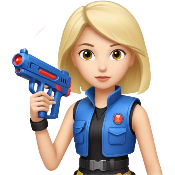 Girl playing laser tag  emoji