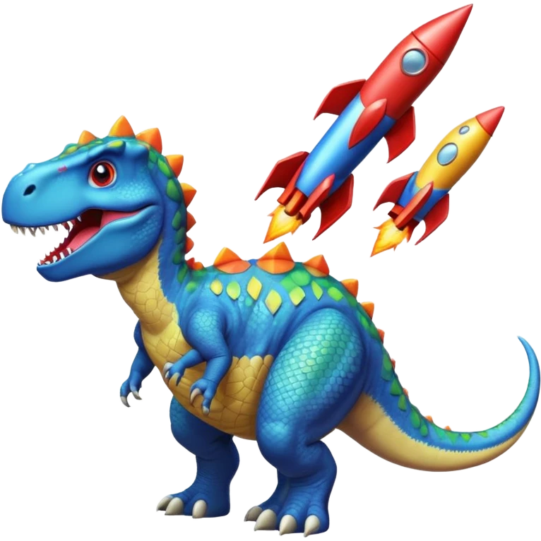 Dinosaurs with Rockets emoji