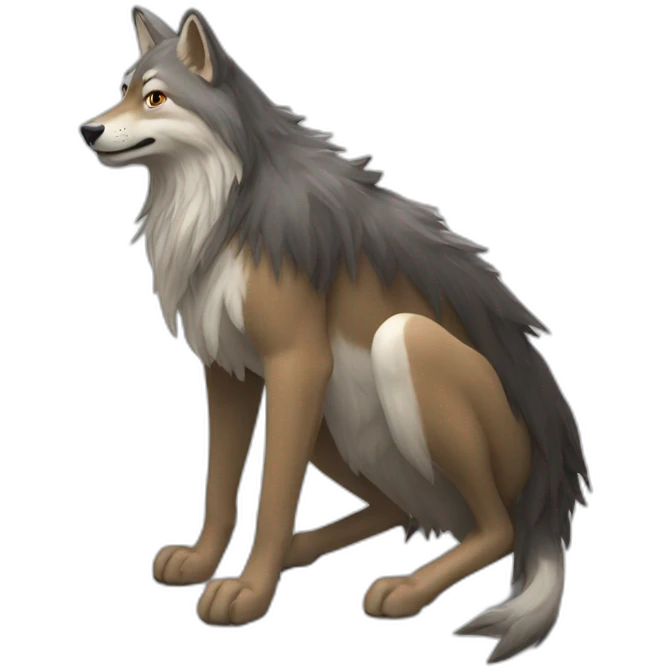 Une araignée sur un loup emoji