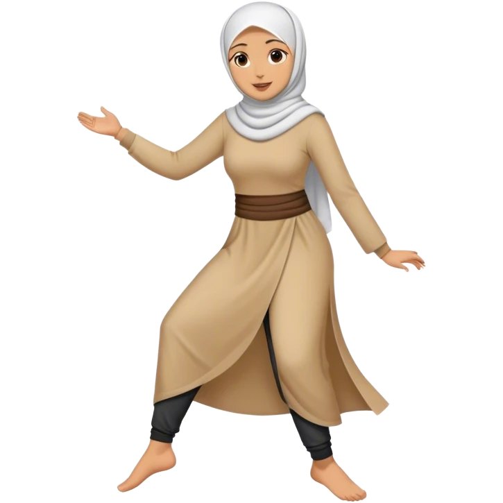 Hijabi woman with only one leg emoji