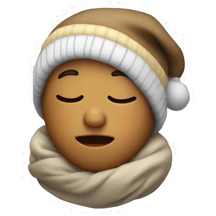 sleeping and wearing a Beanie  emoji