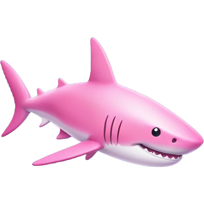 Pink shark emoji