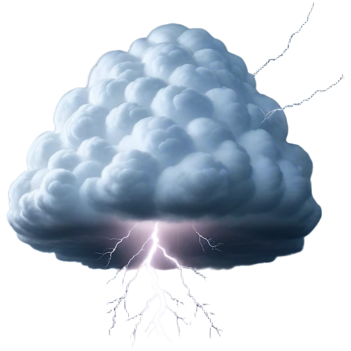 Cinematic Realistic Cumulonimbus Emoji, Towering and imposing, with dark, dramatic clouds reaching up into the sky in a billowing formation. Lightning flickers within, and the atmosphere is charged with energy, signaling a powerful storm ahead. Soft glowing outline, capturing the essence of raw power, intensity, and nature’s fury in a mighty cumulonimbus cloud! emoji