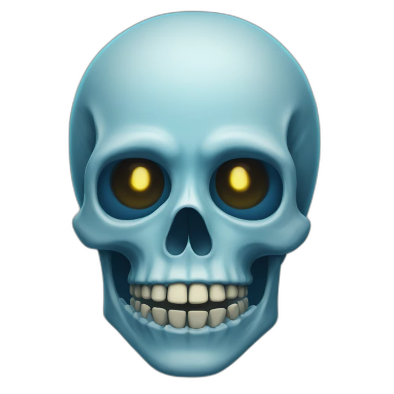 Skeleton Sans with Luminous blue left eye emoji