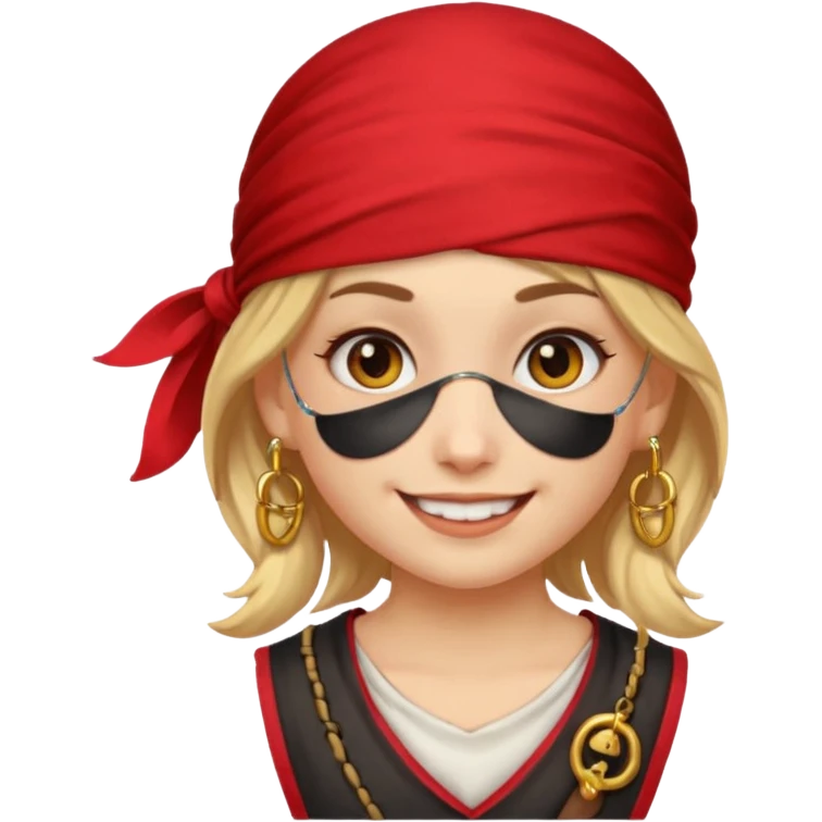 Creates a emoji for pirates girl emoji