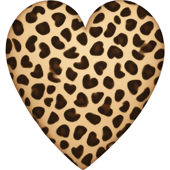leopard print heart emoji