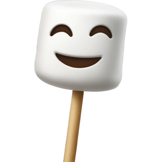 Marshmallow on a stick emoji
