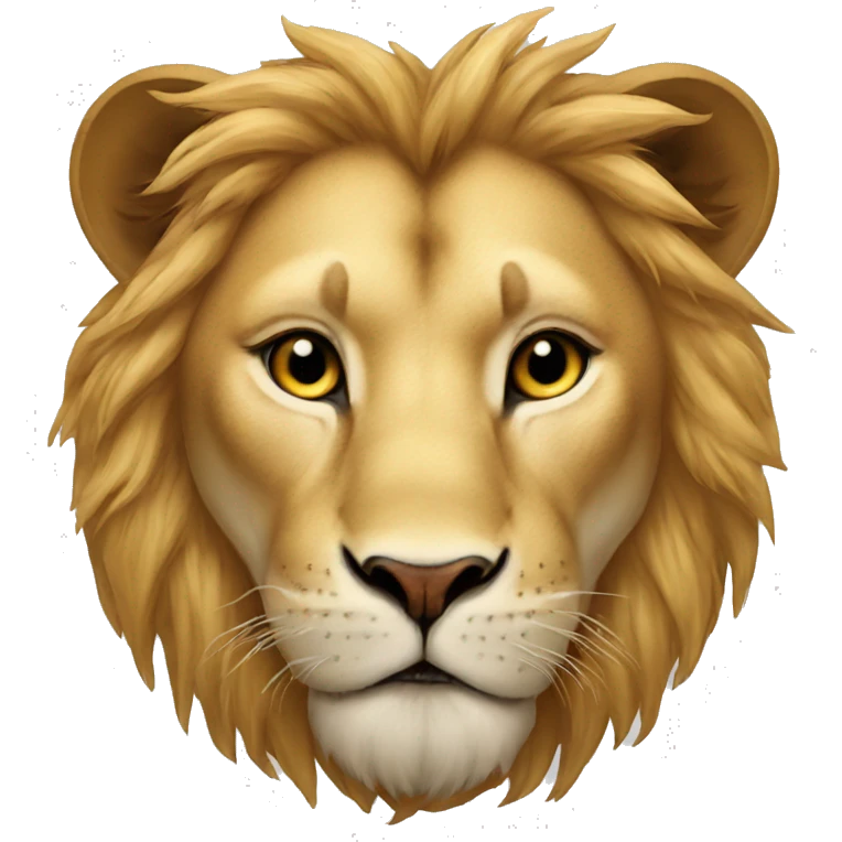 Lion head kiss lioness emoji