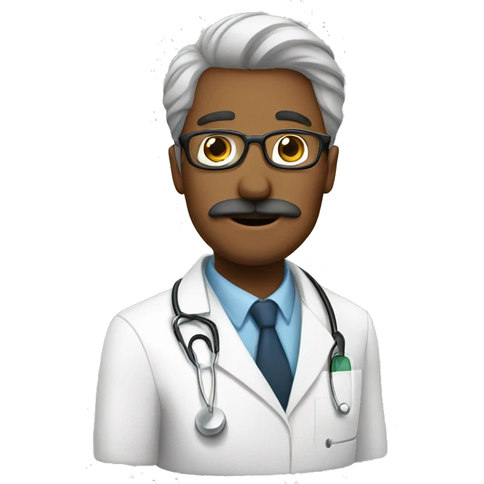 doctor with moustaches emoji
