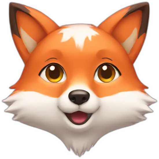 Kawaii fox emoji
