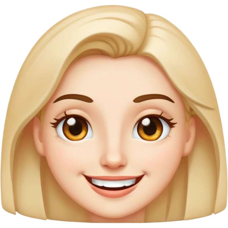 attractive face with winking eye and smile emoji