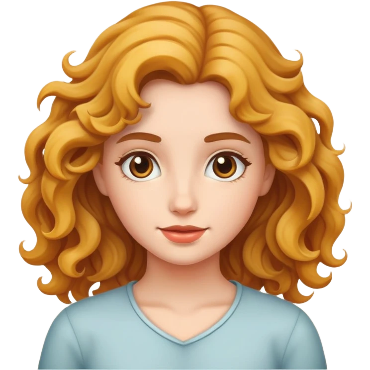 Wavy haired girl emoji