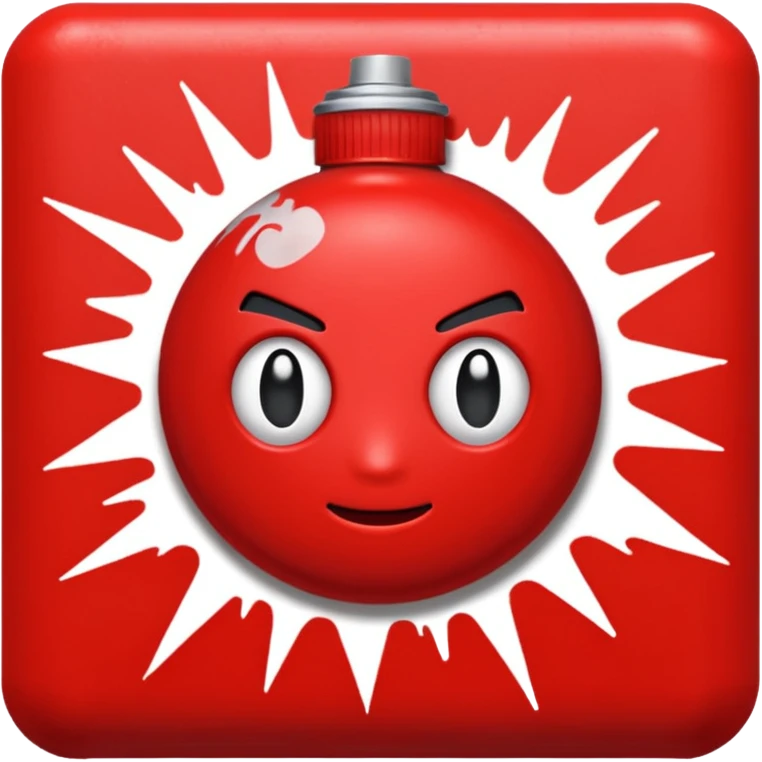 Сделай красное граффити "CNS" emoji