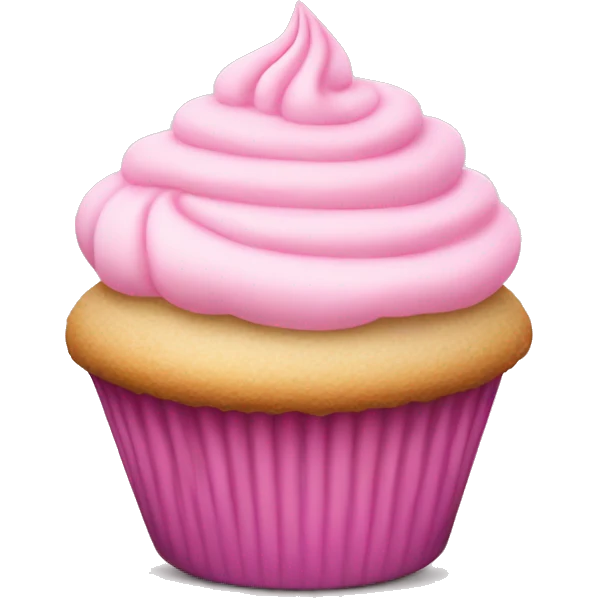 Light pink cupcake emoji
