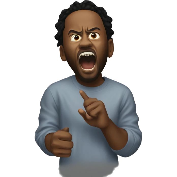 Kendrick Lamar yelling  emoji