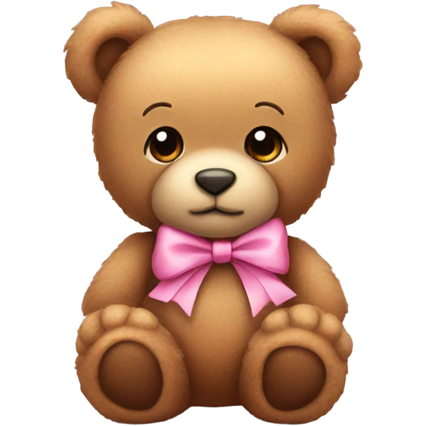🧸 with a pink bow 🎀 emoji