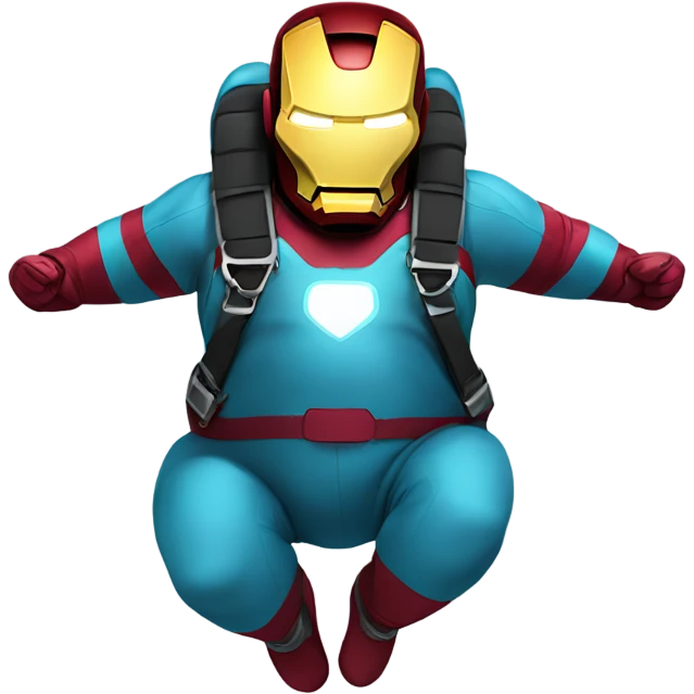 Iron man overweight skydiving emoji