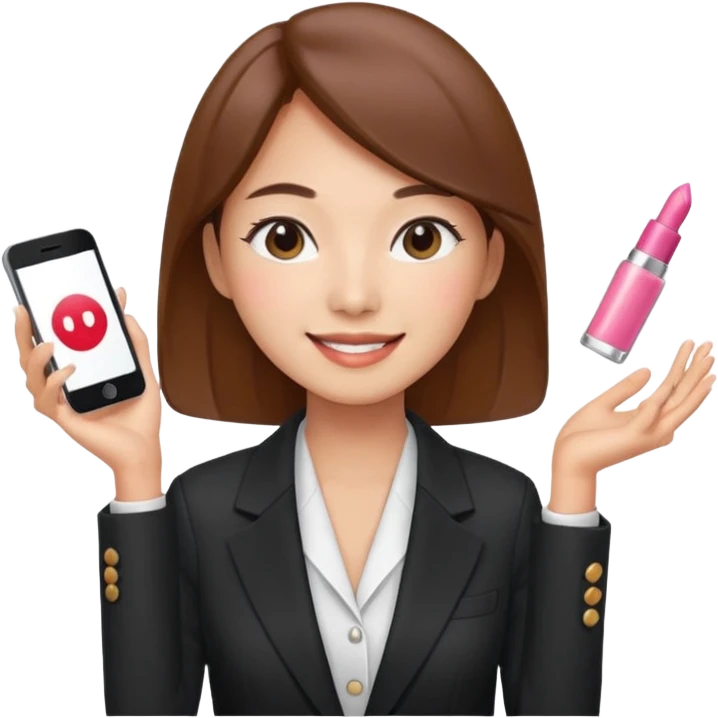 a korean marketing expert women in cosmetics industry emoji