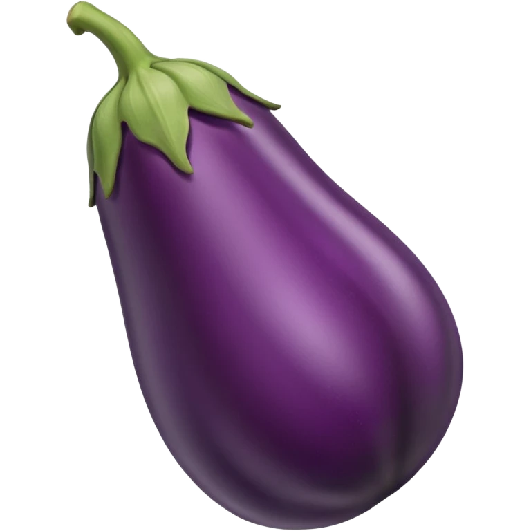 make an emoji of a single egg plant with the tip peeled off emoji