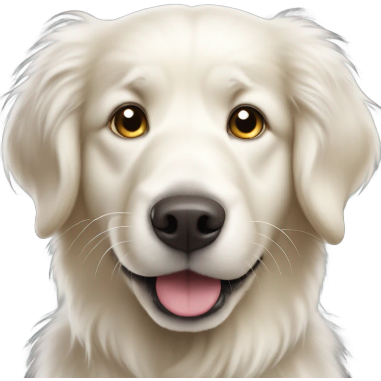 White golden retriever  emoji