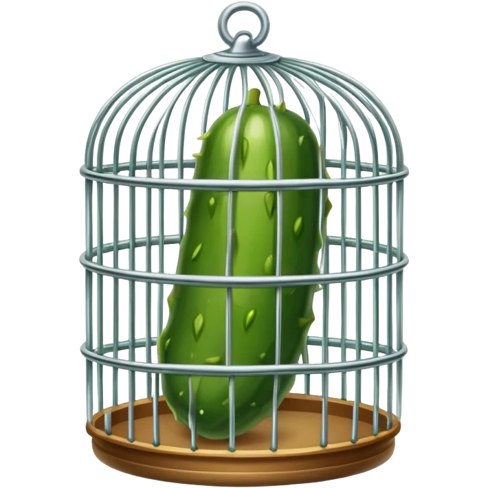 Pickle in a cage emoji
