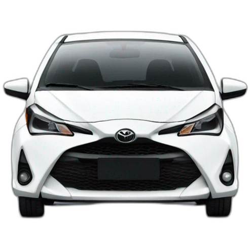 White Toyota GR Yaris 2020 emoji
