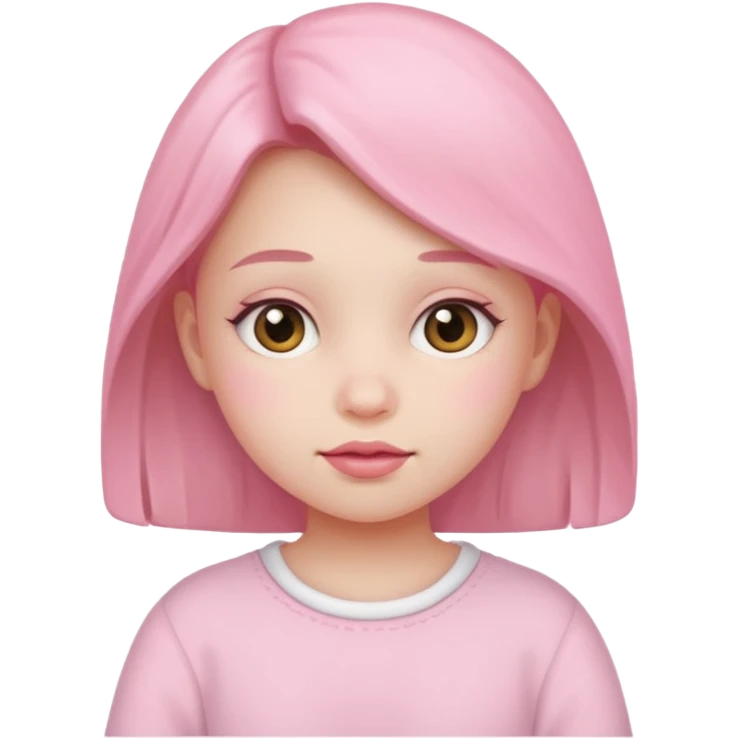 Girl wearing baby pink  emoji