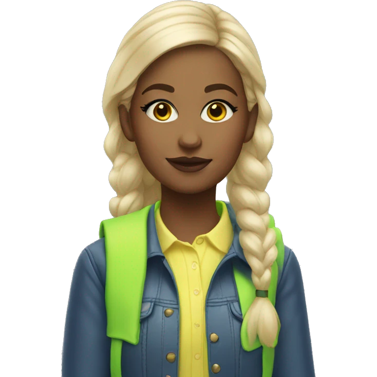 Neon Preppy girl emoji